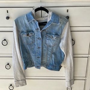 JET John Eshaya denim jacket with sweatshirt insert